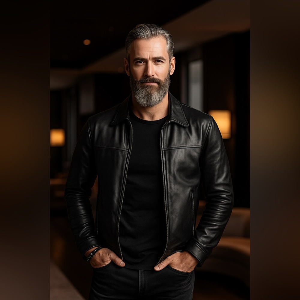 Bolongaro Trevor: Men's Black Leather Jacket
